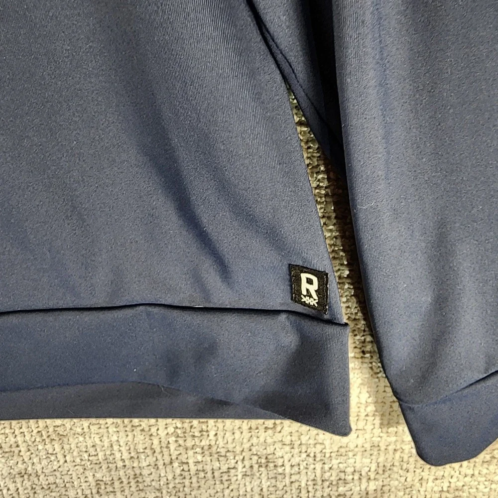 Rhone Essentials Performance Hoodie Shirt Mens‎ L Navy Pullover Midweight Nice!